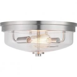 Blakely Collection Nickel 2-Light Flush Mount by Progress Lighting -Progress Lighting Shop brushed nickel progress lighting flush mount lights p350121 009 4f 1000