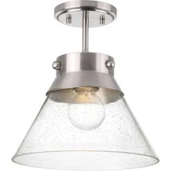 Jeffrey Alan Marks Point Dume Collection Tapia Trail 12 in. Brushed Nickel Semi-Flush Convertible by Progress Lighting -Progress Lighting Shop brushed nickel progress lighting flush mount lights p350139 009 44 1000