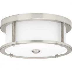 Mast 13 in. 2-Light Brushed Nickel Flush Mount by Progress Lighting