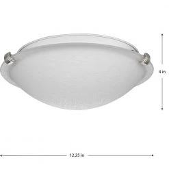 Linen Dome 12.25 in. 2-Light for Brushed Nickel with Etched Linen Transitional Flush Mount Light for Bedroom by Progress Lighting -Progress Lighting Shop brushed nickel progress lighting flush mount lights p350170 009 1f 1000