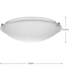 Linen Dome 16.25 in. 3-Light for Brushed Nickel with Etched Linen Transitional Flush Mount Light for Bedroom by Progress Lighting -Progress Lighting Shop brushed nickel progress lighting flush mount lights p350178 009 fa 1000