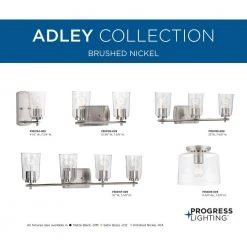 Adley Collection 1-Light Brushed Nickel Clear Glass New Traditional Flush Mount Light by Progress Lighting -Progress Lighting Shop brushed nickel progress lighting flush mount lights p350213 009 76 1000