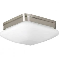Appeal Collection 2-Light Brushed Nickel Flush Mount with Opal Etched Glass by Progress Lighting