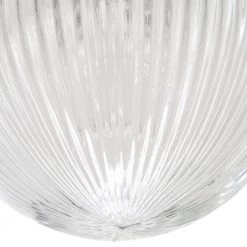 1-Light Brushed Nickel Flushmount with Clear Ribbed Glass Globe by Progress Lighting -Progress Lighting Shop brushed nickel progress lighting flush mount lights p3599 09 a0 1000