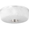 Alexa Collection 2-Light Brushed Nickel Flush Mount with Textured White Linen Glass by Progress Lighting -Progress Lighting Shop brushed nickel progress lighting flush mount lights p3620 09 64 1000