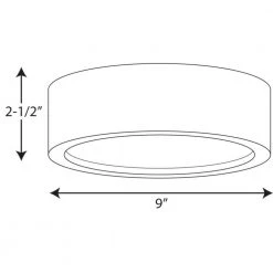 9 in. Portal 17-Watt Brushed Nickel Integrated LED Flush Mount by Progress Lighting -Progress Lighting Shop brushed nickel progress lighting flush mount lights p3631 0930k9 a0 1000