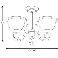 Madison Collection 20.75 in. 3-Light Brushed Nickel Semi-Flush Mount by Progress Lighting -Progress Lighting Shop brushed nickel progress lighting flush mount lights p3663 09 31 1000