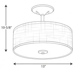 Inspire Collection 17-Watt Brushed Nickel Integrated LED Transitional Bedroom Ceiling Light Drum Semi-Flush Mount by Progress Lighting 13 Inspire Collection 17-Watt Brushed Nickel Integrated LED Transitional Bedroom Ceiling Light Drum Semi-Flush Mount by Progress Lighting -Progress Lighting Shop brushed nickel progress lighting flush mount lights p3683 0930k9 31 1000