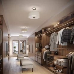 Inspire Collection 17-Watt Brushed Nickel Integrated LED Transitional Bedroom Ceiling Light Drum Semi-Flush Mount by Progress Lighting 11 Inspire Collection 17-Watt Brushed Nickel Integrated LED Transitional Bedroom Ceiling Light Drum Semi-Flush Mount by Progress Lighting -Progress Lighting Shop brushed nickel progress lighting flush mount lights p3683 0930k9 c3 1000