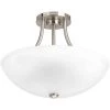 Gather Collection 12.5 in. 2-Light Brushed Nickel Semi-Flush Mount by Progress Lighting -Progress Lighting Shop brushed nickel progress lighting flush mount lights p3748 09 64 1000