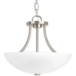 Gather Collection 12.5 in. 2-Light Brushed Nickel Semi-Flush Mount by Progress Lighting -Progress Lighting Shop brushed nickel progress lighting flush mount lights p3748 09 a0 1000