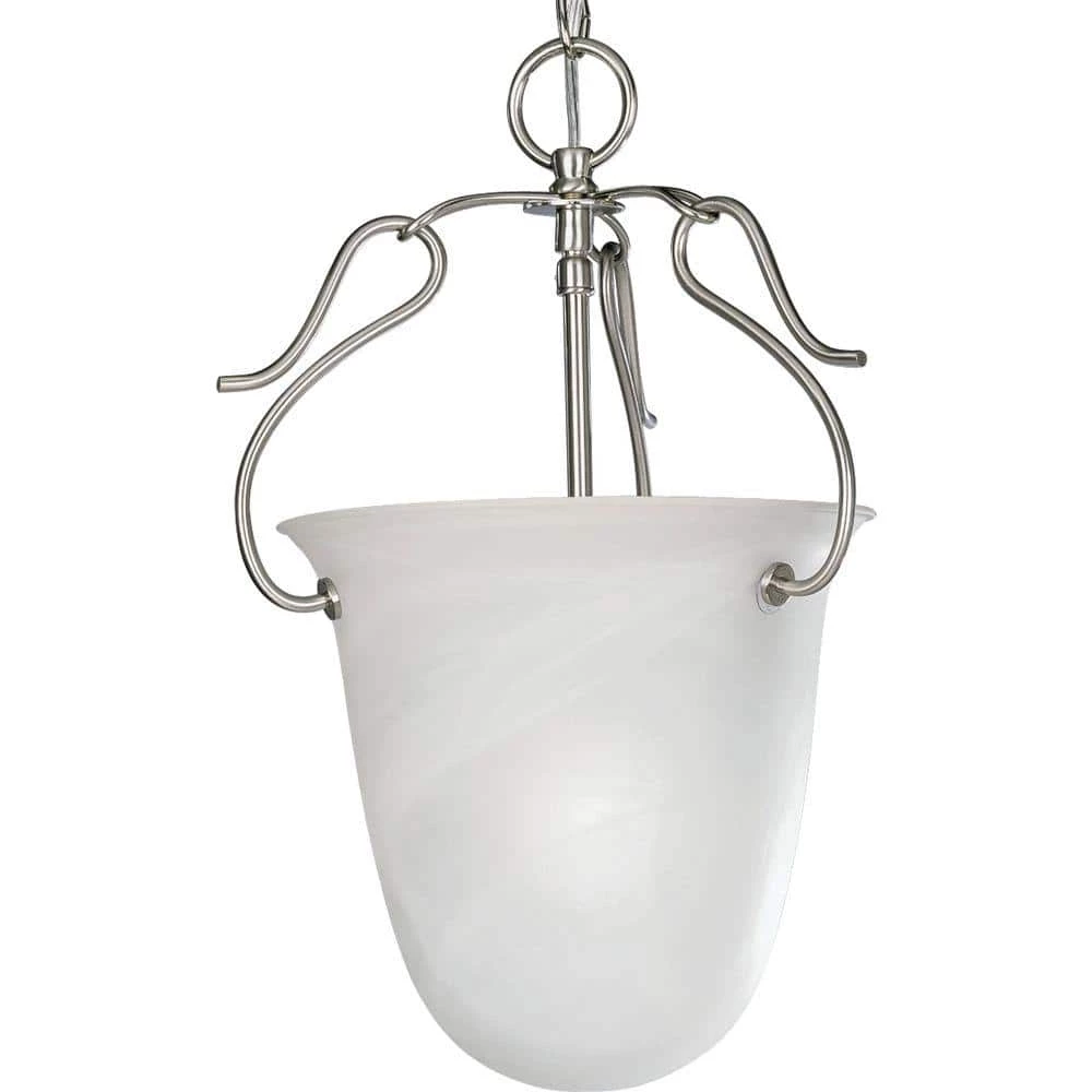 Bedford Collection 1-Light Brushed Nickel Semi-Flush Mount by Progress Lighting 3 Bedford Collection 1-Light Brushed Nickel Semi-Flush Mount by Progress Lighting