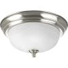1-Light Brushed Nickel Flush Mount by Progress Lighting -Progress Lighting Shop brushed nickel progress lighting flush mount lights p3924 09 64 1000