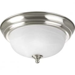 1-Light Brushed Nickel Flush Mount by Progress Lighting