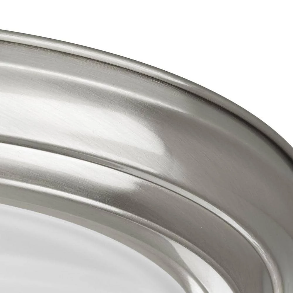 1-Light Brushed Nickel Flush Mount with Etched Glass by Progress Lighting 4 1-Light Brushed Nickel Flush Mount with Etched Glass by Progress Lighting - Image 2