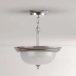 2-Light Brushed Nickel Semi-Flush Mount by Progress Lighting -Progress Lighting Shop brushed nickel progress lighting flush mount lights p3927 09 1d 1000