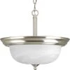 2-Light Brushed Nickel Semi-Flush Mount by Progress Lighting -Progress Lighting Shop brushed nickel progress lighting flush mount lights p3927 09 64 1000