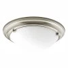 Eclipse 2-Light Brushed Nickel Flush Mount with Satin White Glass by Progress Lighting -Progress Lighting Shop brushed nickel progress lighting flush mount lights p7324 09wb 64 1000