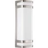 Valera LED Collection 2-Light Brushed Nickel Matte White Acrylic Shade Modern Outdoor Large Wall Lantern Light by Progress Lighting -Progress Lighting Shop brushed nickel progress lighting outdoor sconces p5806 0930k9 64 1000