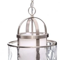 Bay Court Collection 1-Light Brushed Nickel Foyer Pendant with Etched Opal Glass by Progress Lighting -Progress Lighting Shop brushed nickel progress lighting pendant lights p3701 09 1f 1000