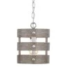 Gulliver 1-Light Brushed Nickel Mini-Pendant with Weathered Gray Wood Accents by Progress Lighting 1 Gulliver 1-Light Brushed Nickel Mini-Pendant with Weathered Gray Wood Accents by Progress Lighting -Progress Lighting Shop brushed nickel progress lighting pendant lights p500186 009di 64 1000
