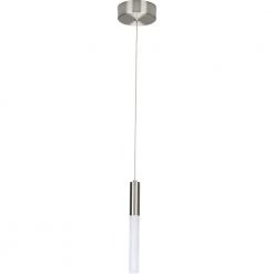 Kylo LED Collection 1-Light Brushed Nickel Frosted Glass LED Modern Pendant Hanging Light by Progress Lighting -Progress Lighting Shop brushed nickel progress lighting pendant lights p500321 009 30 4f 1000