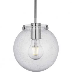 Berea 1-Light Brushed Nickel Mini-Pendant with Clear Seeded Glass Shade by Progress Lighting 11 Berea 1-Light Brushed Nickel Mini-Pendant with Clear Seeded Glass Shade by Progress Lighting -Progress Lighting Shop brushed nickel progress lighting pendant lights p500340 009 1f 1000
