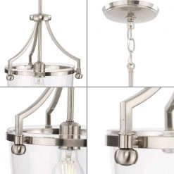 Parkhurst Collection 11.5 in. 1-Light Brushed Nickel Mini-Pendant with Clear Glass Shade for Kitchen by Progress Lighting -Progress Lighting Shop brushed nickel progress lighting pendant lights p500360 009 4f 1000