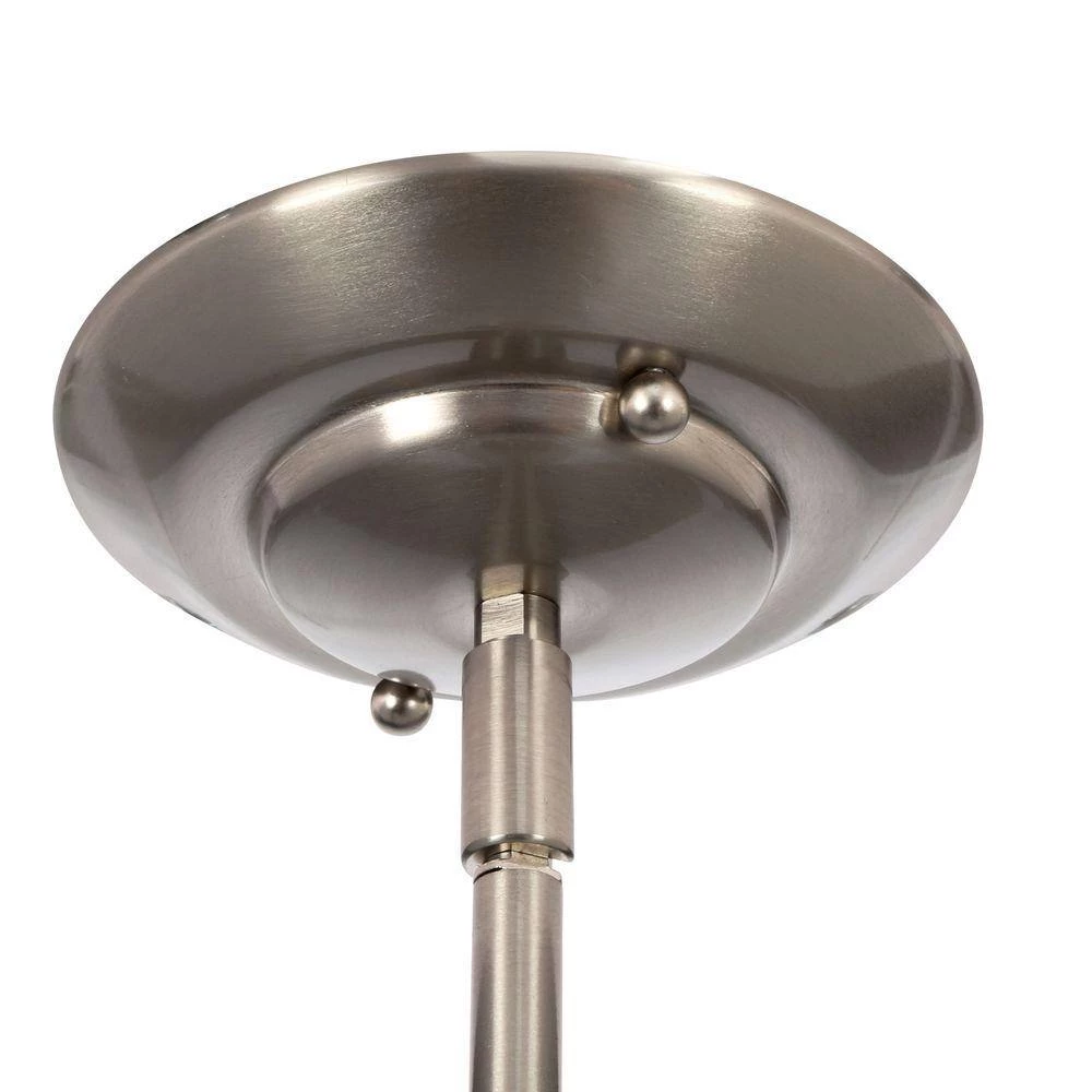 Madison Collection 7.5 in. 1-Light Brushed Nickel Mini Pendant with Etched Glass Shade by Progress Lighting 5 Madison Collection 7.5 in. 1-Light Brushed Nickel Mini Pendant with Etched Glass Shade by Progress Lighting - Image 3