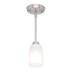 Wisten 4 in. 1-Light Brushed Nickel Mini Pendant with Etched Glass Shade by Progress Lighting -Progress Lighting Shop brushed nickel progress lighting pendant lights p5108 09 66 1000