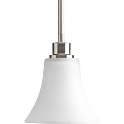 Joy Collection 1-Light Brushed Nickel Mini Pendant with Etched Glass by Progress Lighting -Progress Lighting Shop brushed nickel progress lighting pendant lights p5270 09 4f 1000