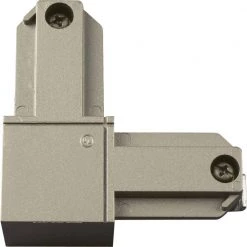 Alpha Trak Brushed Nickel Track Lighting L Connector - Inside Polarity Accessory by Progress Lighting