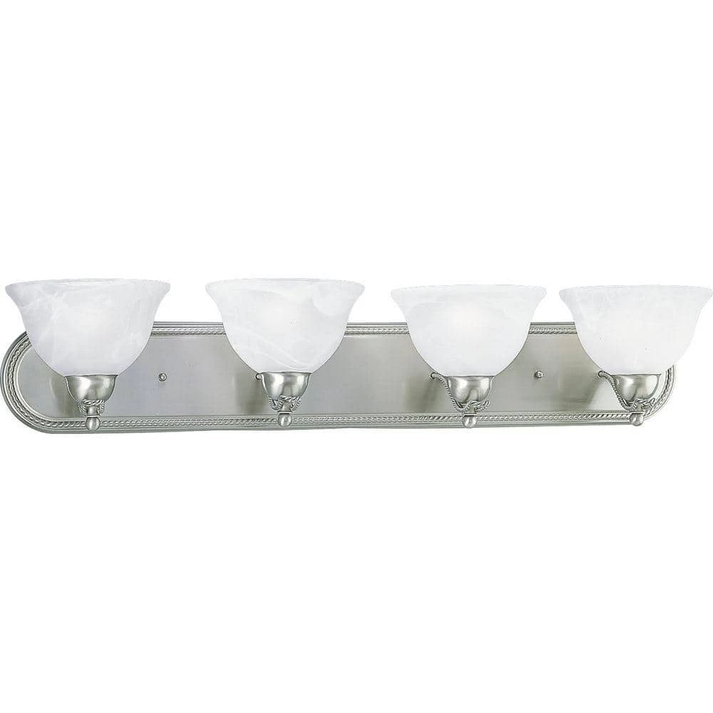 Avalon Collection 4-Light Brushed Nickel Vanity Fixture by Progress Lighting 3 Avalon Collection 4-Light Brushed Nickel Vanity Fixture by Progress Lighting