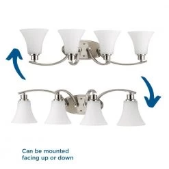 Joy Collection 4-Light Brushed Nickel Etched Glass Traditional Bath Vanity Light by Progress Lighting -Progress Lighting Shop brushed nickel progress lighting vanity lighting p2003 09 fa 1000