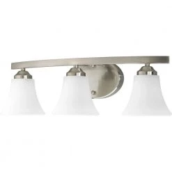 Adorn Collection 3-Light Brushed Nickel Etched Glass Traditional Bath Vanity Light by Progress Lighting -Progress Lighting Shop brushed nickel progress lighting vanity lighting p2010 09 c3 1000
