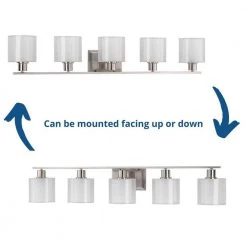 Invite Collection 41-1/2 in. 5-Light Brushed Nickel White Shade New Traditional Bathroom Vanity Light by Progress Lighting -Progress Lighting Shop brushed nickel progress lighting vanity lighting p2081 09 4f 1000