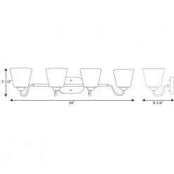 Arden Collection 4-Light Brushed Nickel Etched Glass Farmhouse Bath Vanity Light by Progress Lighting -Progress Lighting Shop brushed nickel progress lighting vanity lighting p2130 09 76 1000