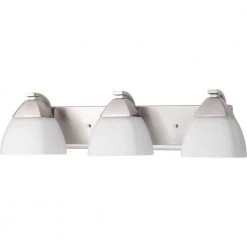 Appeal Collection 3-Light Brushed Nickel Etched White Glass Modern Bath Vanity Light by Progress Lighting -Progress Lighting Shop brushed nickel progress lighting vanity lighting p2702 09 c3 1000