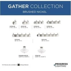 Gather Collection 48 in. 6-Light Brushed Nickel Etched Glass Traditional Bathroom Vanity Light by Progress Lighting -Progress Lighting Shop brushed nickel progress lighting vanity lighting p2714 09 76 1000