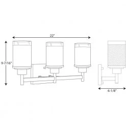 Alexa Collection 22 in. 3-Light Brushed Nickel Etched Linen With Clear Edge Glass Modern Bathroom Vanity Light by Progress Lighting -Progress Lighting Shop brushed nickel progress lighting vanity lighting p2978 09 31 1000