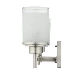 Alexa Collection 22 in. 3-Light Brushed Nickel Etched Linen With Clear Edge Glass Modern Bathroom Vanity Light by Progress Lighting -Progress Lighting Shop brushed nickel progress lighting vanity lighting p2978 09 40 1000