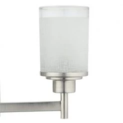 Alexa Collection 22 in. 3-Light Brushed Nickel Etched Linen With Clear Edge Glass Modern Bathroom Vanity Light by Progress Lighting -Progress Lighting Shop brushed nickel progress lighting vanity lighting p2978 09 a0 1000