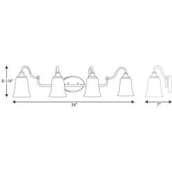 Wander Collection 4-Light Brushed Nickel Bathroom Vanity Light with Glass Shades by Progress Lighting -Progress Lighting Shop brushed nickel progress lighting vanity lighting p300027 009 31 1000