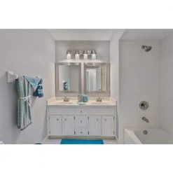 Calhoun Collection 30-1/4 in. 4-Light Brushed Nickel Clear Glass Farmhouse Urban Industrial Bathroom Vanity Light by Progress Lighting 26 Calhoun Collection 30-1/4 in. 4-Light Brushed Nickel Clear Glass Farmhouse Urban Industrial Bathroom Vanity Light by Progress Lighting -Progress Lighting Shop brushed nickel progress lighting vanity lighting p300048 009 1f 1000