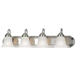 30 in. 4-Light Brushed Nickel Bathroom Vanity Light with Glass Shades by Progress Lighting -Progress Lighting Shop brushed nickel progress lighting vanity lighting p300075 009 40 1000