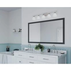 Laird Collection 41-5/8 in. 5-Light Brushed Nickel Etched Glass Traditional Bathroom Vanity Light by Progress Lighting -Progress Lighting Shop brushed nickel progress lighting vanity lighting p300099 009 fa 1000