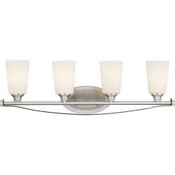Nealy Collection 4-Light Brushed Nickel Vanity Light by Progress Lighting -Progress Lighting Shop brushed nickel progress lighting vanity lighting p300143 009 fa 1000