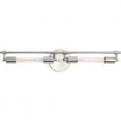 Circuit Collection 2-Light Brushed Nickel Urban Industrial Bath Vanity Light by Progress Lighting -Progress Lighting Shop brushed nickel progress lighting vanity lighting p300149 009 wb 1d 1000