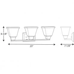 Clifton Heights Collection 3-Light Brushed Nickel Etched Glass Craftsman Bath Vanity Light by Progress Lighting -Progress Lighting Shop brushed nickel progress lighting vanity lighting p300160 009 31 1000
