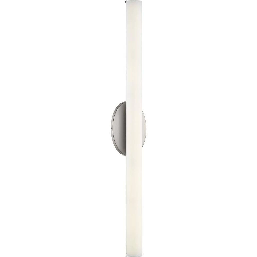 Parallel LED Collection 32" Brushed Nickel Etched White Glass Luxe Bath Vanity Light by Progress Lighting 6 Parallel LED Collection 32" Brushed Nickel Etched White Glass Luxe Bath Vanity Light by Progress Lighting - Image 4